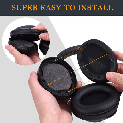 ULT Ultearpads.com Professional Earpads Cushions Replacement for Sony WH-1000XM3 (WH1000XM3) Over-Ear Headphones, Ear Pads with Softer Protein Leather & Australian sheepskin, Noise Isolation Memory Foam, Added Thickness