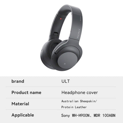 ULT Ultearpads.com Replacement Earpads Cushions for Sony WH-H900N & MDR 100ABN Noise Canceling Over-Ear Headphones, Ear Pads with Noise Isolation Foam Headset Repair Part